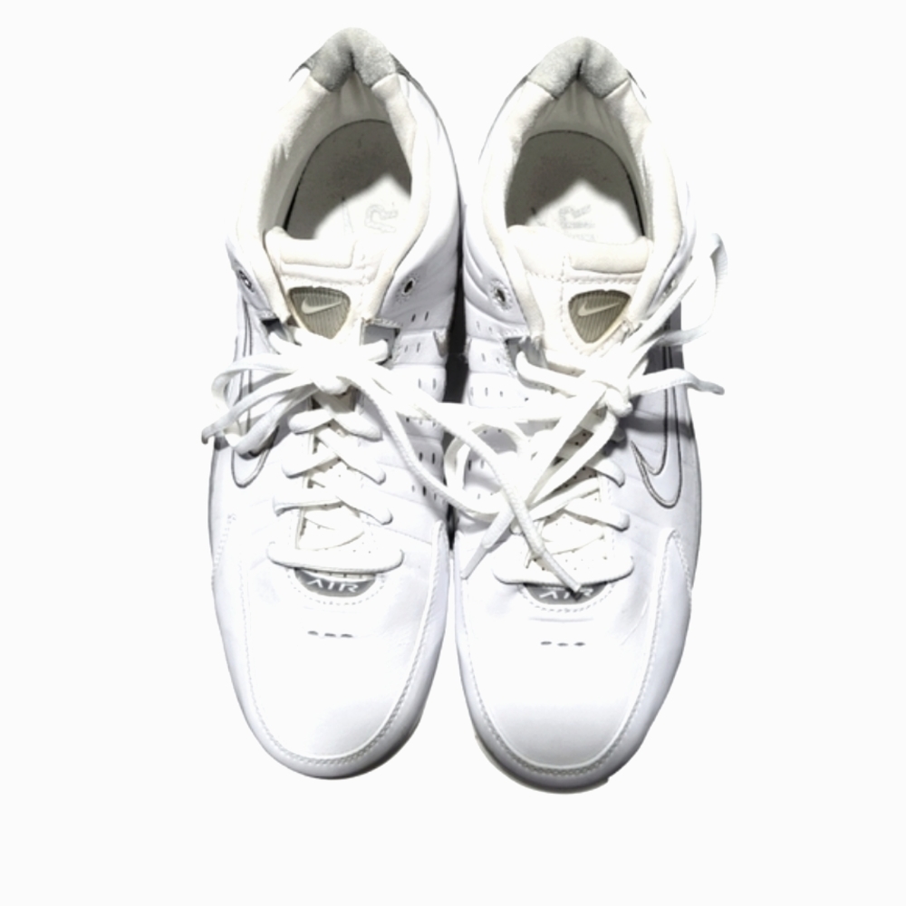 Nike Air Mens Size 9 White Leather Gray Accents, Great Condition 🙏 - Picture 5 of 8